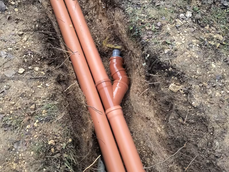 Detailné uloženie odvodňovacieho (drenážneho) potrubia JakoKAM.